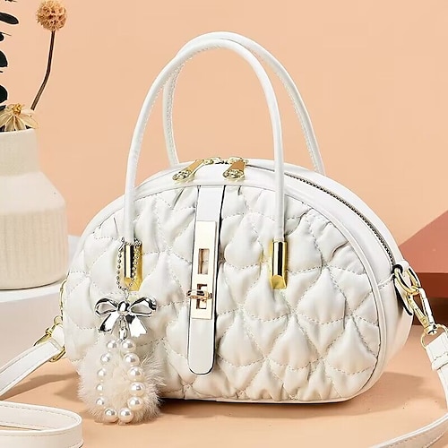 

Per donna Borsetta Borsa a tracolla pelle sintetica Shopping Giornaliero Ciondolo Bottoni Tinta unica Trapuntata Nero Rosa Oro