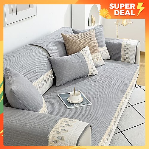 

Sofa Mat Sofa Cover Couch Slipcover Grey Anti-Cat Scratch Sofa Seat Pad Cover for Armchair Loveseat 4 or 3 seater L shape for Kids, Pet, Cats(Not Sold By A Set)