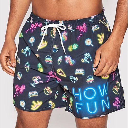 

Herre Surf shorts Badeshorts Sommer shorts Strandshorts Snørelukning med mesh-for Elastisk Talje Ananas Mad Grafiske tryk Hurtigtørrende Korte Afslappet Daglig Ferie Boheme Hawaiiansk Sort