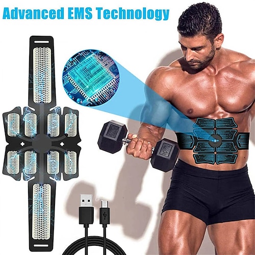 

EMS Electronic Muscle Training Belt Abdominal Muscle Stimulator Toner Body Slimming Belt Home Gym Fitness Equipment Women Men