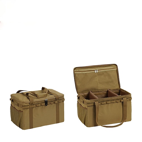 

Picknicktasche / Tragbar Klappbar Leichtgewichtig Langlebig Oxford zum Draussen Wandern Camping Draußen Picknick Schwarz Khaki