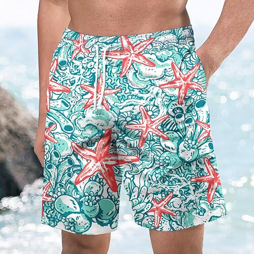 

Herre Surf shorts UV Solbeskyttelse Letvægt Hurtigtørrende Surf shorts Underdele Surfing Strand Ternet Hældning Trykt Sommer Forår