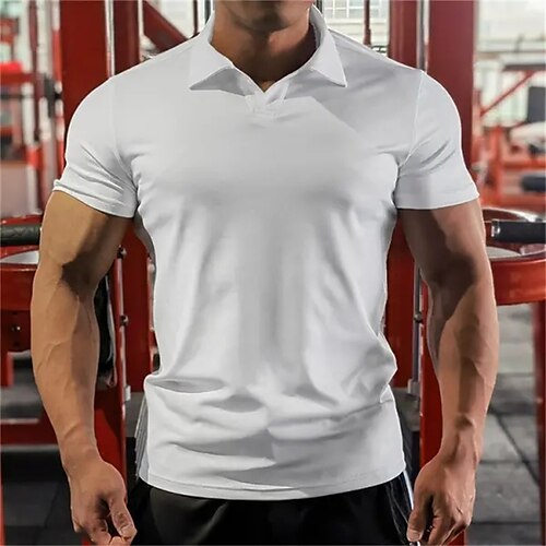 

Per uomo POLO Camicia da golf Golf Informale Per eventi Classico Manica corta Di tendenza Essenziale Tinta unica Liscio Pulsante Estate Standard Nero Bianco POLO