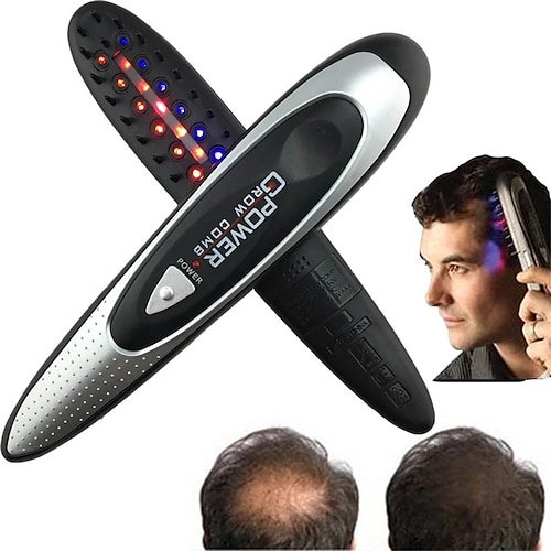 

1 stück led elektrische laser haarwachstum kamm haarbürste laserhaar wachstum pflege therapiekamm haarausfall therapie elektronische massager kamm