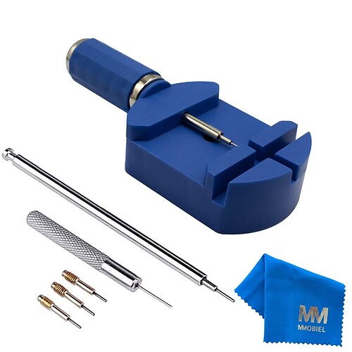 

mmobiel watch band strap link pin remover ajuster repair tool kit for watchmakers with pins spring pusher steel punch