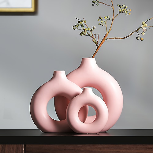 

resina de vento minimalista vaso em forma de o rosa decoração de casa moderna sala de estar armário de tv decoração de casa sala de estar varanda móveis de artesanato de casamento