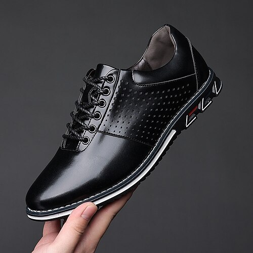 

Homme Basket Oxfords Mocassins en cuir Entreprise Britanique Extérieur du quotidien Cuir Respirable Noir Bleu Marron Printemps Automne