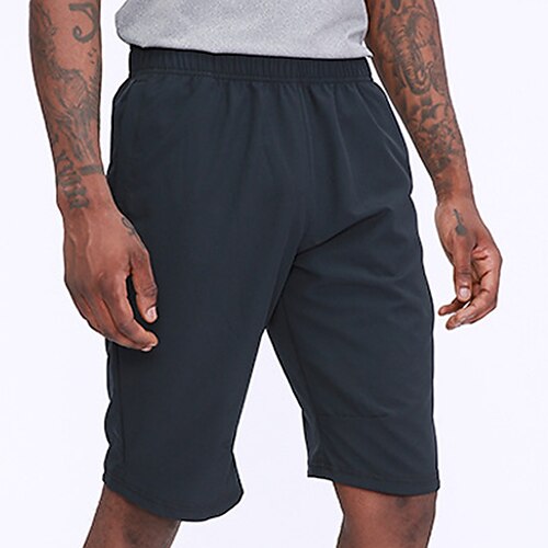 

Homme Short actif Short Shorts décontractés Taille elastique Plein Séchage rapide Longueur genou Extérieur Casual Vacances basique Sportif Vert militaire Noir Micro-élastique