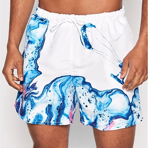 

Per uomo Boxer da surf Pantaloncini da mare Boxer da mare Pantaloncini estivi Pantaloncini da spiaggia A cordoncino con fodera in rete Vita elastica Color Block Stampe astratte Asciugatura rapida