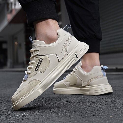 

Per uomo Scarpe da ginnastica Per sport Informale Esterno Giornaliero Corsa PU Beige Primavera Autunno