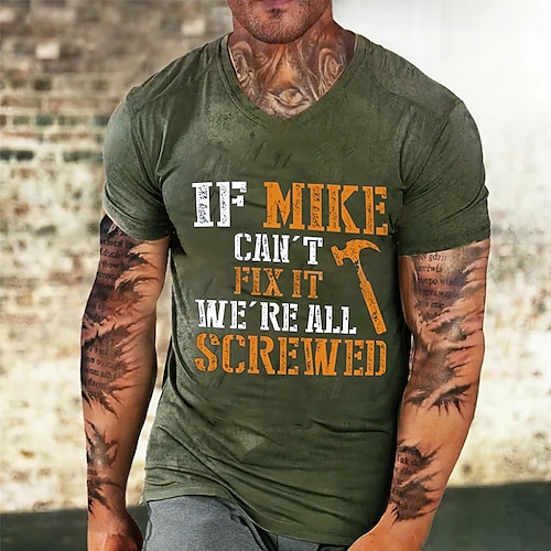 

Herre T-shirt Grafiske T-shirts Cool skjorte Grafiske tryk bogstavtryk Rund hals Varm Stempling Gade Ferierejse Kort Ærme Trykt mønster Tøj 32S Mode Designer Bekvem
