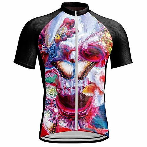 

Herren Damen Radtrikot fahrradbekleidung Fahrradtrikot Kurzarm Fahhrad Trikot mit 3 Gesäßtaschen MTB Mountain Radfahren Reflexmaterial Schweißableitend Rasche Trocknung Schwarz Neuheit Sport