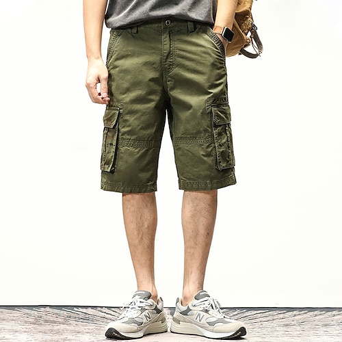 

Herre Shorts med lommer Bermuda shorts Trekking-shorts med sidelomme Multi lomme Klap lomme camouflage Camouflage I-byen-tøj 100 % bomuld Shorts Med Lommer Shorts Militærgrøn Blå