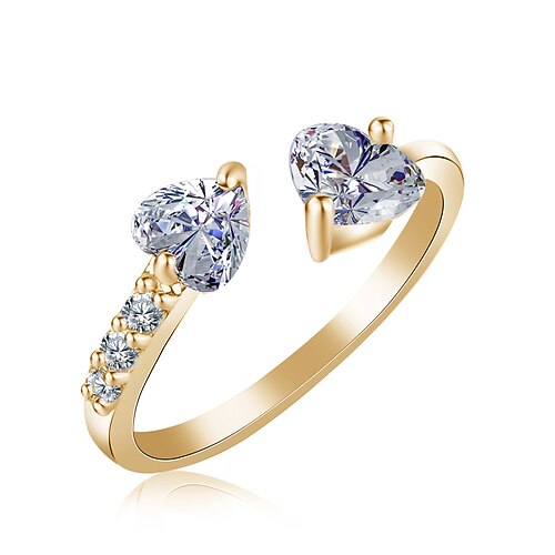 

1 stk Ringe Midiringe For Dame Kubisk Zirkonium Klar Arbeid Gave Daglig Kobber Strass Briolette Lykkelig