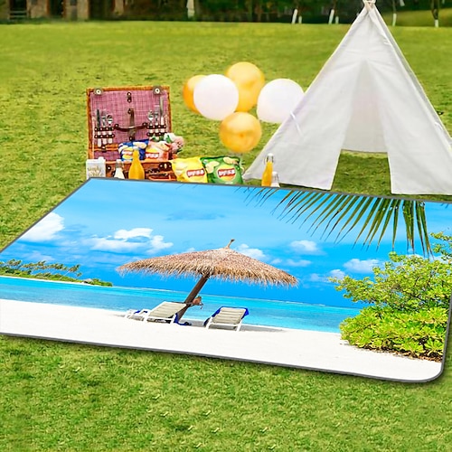 

couverture de pique-nique banquet de plage en plein air adapté au printemps et à l'été camping plage parc herbe terrasse imperméable et résistant au sable