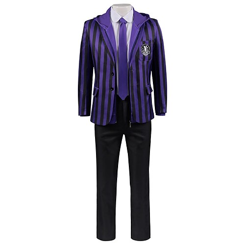 

Miércoles Addams familia addams Más Vestidos Pantalones Accesorios Hombre Cosplay de película Casual / Diario Morado Chaqueta Blusa Pantalones Poliéster