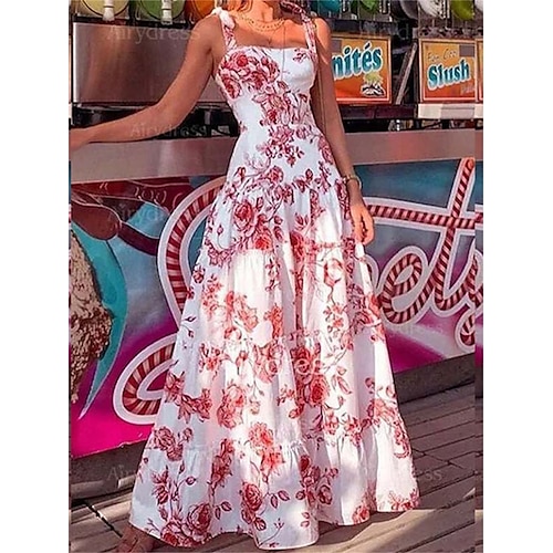 

Per donna Abito lungo Abito lungo Vestito tubino Vestito svasato Abito con bretelline Pop art Moderno Maturo Per eventi Appuntamento Da mare Stampa Senza maniche Con bretelline Vestito Taglia piccola