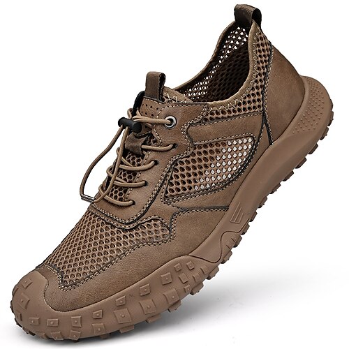 

Per uomo Mocassini e Slip-Ons Sandali piatti Sandali escursionistici all'aperto. Mocassini alla guida Vintage Informale Esterno Giornaliero Footing Retato Pelle Traspirante Nero Marrone Estate