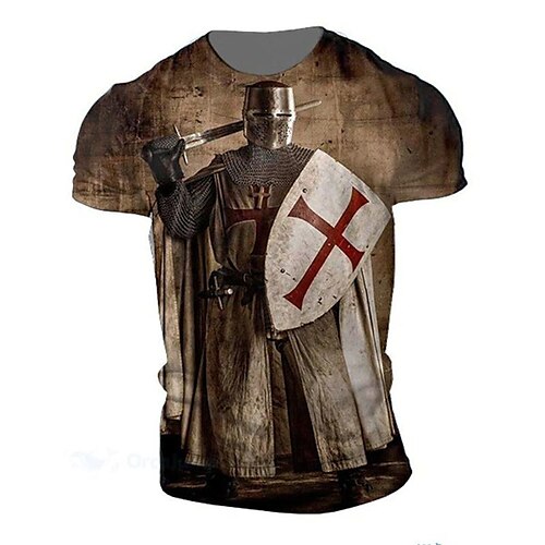 

Per uomo maglietta Pop art Cavalieri Templari Girocollo Abbigliamento Stampa 3D Esterno Giornaliero Manica corta Stampa Di tendenza Originale Vintage