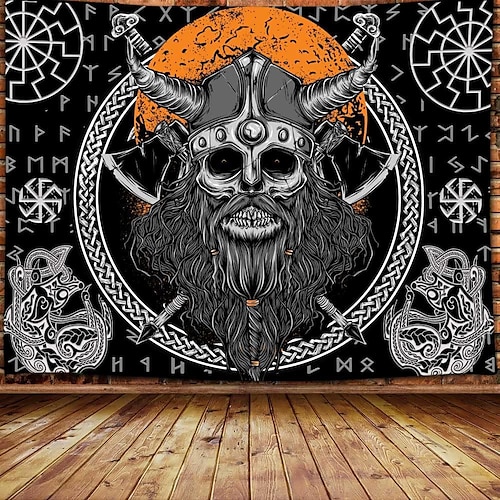 

vikings parede tapeçaria arte decoração fotografia pano de fundo cobertor cortina pendurado casa quarto sala de estar decoração