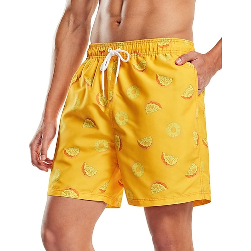 

Per uomo Boxer da surf Pantaloncini da mare Boxer da mare A cordoncino con fodera in rete Vita elastica Frutta Stampe astratte Asciugatura rapida Breve Informale Giornaliero Per eventi Hawaiano Boho