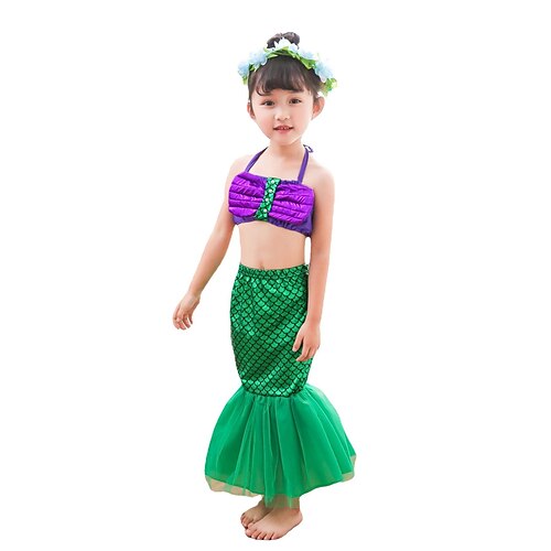 

Die kleine Meerjungfrau Ariel Meerjungfrau Bademode Bikini Badeanzüge Mädchen Film Cosplay Urlaub BH Meerjungfrau Fischschwanz Polyester