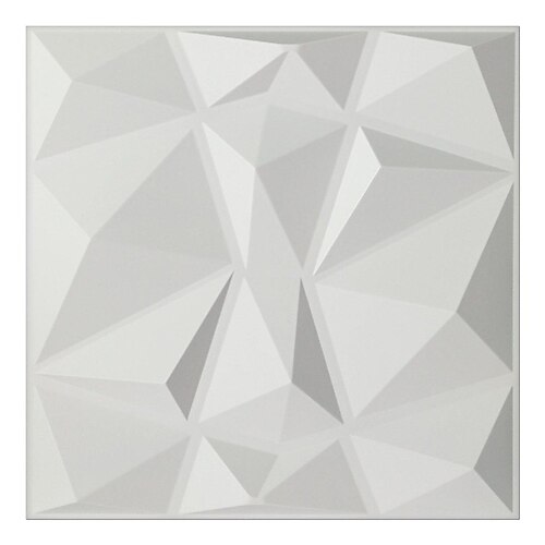 

1pc panneaux muraux 3d panneaux de décoration murale moderne design diamant blanc pour intérieur, salon, chambre, 70x70cm/27.5''x27.5''