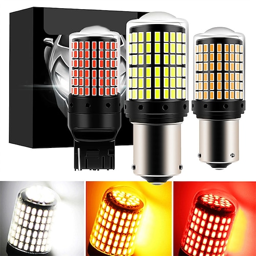 

otolampara helle leichtigkeit p21 bremslichter ba15s p21w bau15s py21w 7440 w21w p21/5w 1157 bay15d 7443 3157 blinker led birnen 144smd can-bus lampe rückfahrblinker 2 st