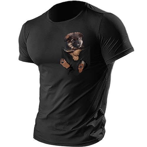 

Per uomo maglietta Magliette Pop art Animali Con cagnolino Girocollo Abbigliamento Stampa 3D Esterno Informale Manica corta Stampa Vintage Di tendenza Originale