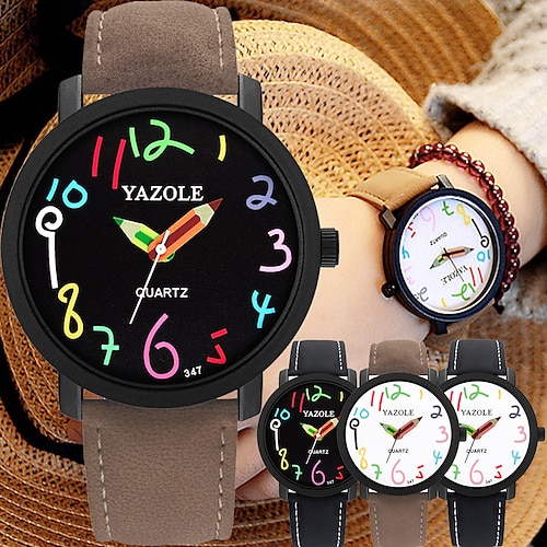 

Relojes de cuarzo, relojes coloridos para niños, reloj de pulsera suave a la moda para niños, relojes de cuarzo con puntero de lápiz de fácil lectura para niñas y niños