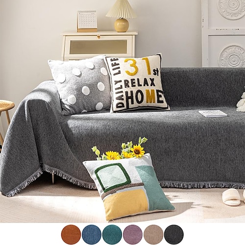 

Funda de sofá boho manta de sofá toalla de chenilla para sofá seccional sillón loveseat 4 o 4 o 3 plazas en forma de l antiarañazos gato lavable