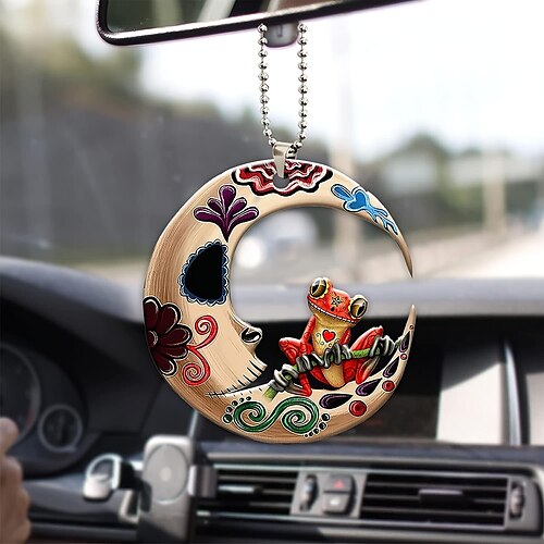 

starfire simpatico acrilico altalena rana specchio da appendere accessori per interni auto decorazione albero di natale decorazione decorativa per auto regalo