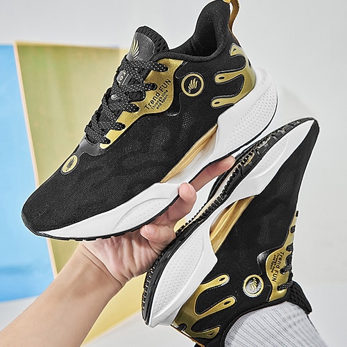 

Per uomo Scarpe da ginnastica Scarpe da corsa Scarpe sportive Ammortizzamento Traspirante Leggero Morbido Antiscivolo Corsa Jogging Piastra in carbonio A maglia Primavera Autunno Nero Bianco Blu scuro