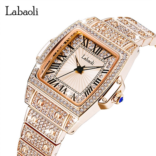 

labaoli femmes montre à quartz style de la mode diamant affaires acier bande montre-bracelet