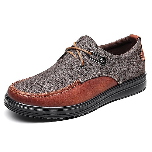 

Herren Turnschuhe Komfort Schuhe Arbeitsturnschuhe Geschäftlich Klassisch Outdoor Täglich Wanderschuhe Leinwand Atmungsaktiv Schwarz Braun Grau Farbblock Frühling Herbst