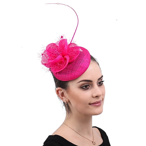 

fascinators sinamay Matrimonio Kentucky Derby Nuziale Formale Con Fantasia floreale Copricapo Copricapo