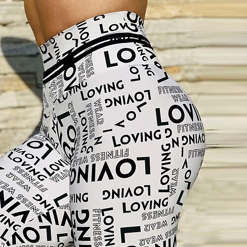 

Dame Leggins Scrunch Butt Bootcut 4-vejs strækning Høj Talje Yoga Fitness Gym Træning Strømpebukser Sort Hvid Spandex Sport Sportstøj Elastisk Tynde