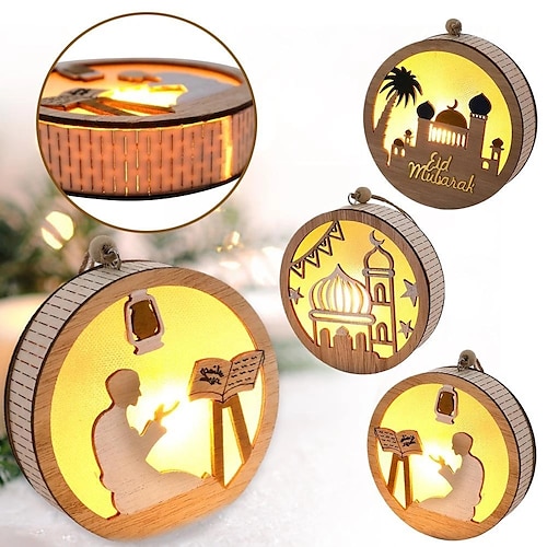 

ramadan festival festival di legno musulmano ciondolo luminoso ciondolo led regalo creativo festa decorazione della casa musulmana decorazione j8s3 musulmano