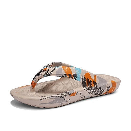 

Homens Chinelos e flip-flops Sandálias de dedo Casual Estilo Praia Diário Caminhada EVA Respirável Botas / Botins Preto Branco Bege Verão