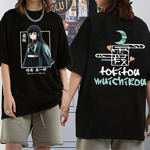 

Demon Slayer: Kimetsu no Yaiba muichiro tokito T-Shirt Anime Gráfico Camiseta Para Hombre Mujer Unisexo Adulto Estampado en caliente 100% algodón Casual Diario