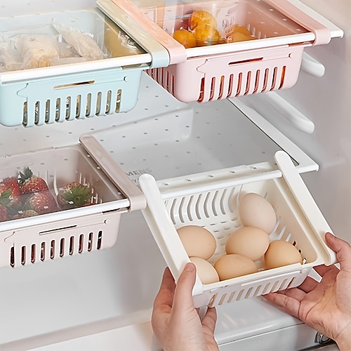 

телескопическая корзина для хранения холодильника ящик для хранения ящика стеллаж для хранения ящик для свежих продуктов морозильная камера стеллаж для хранения