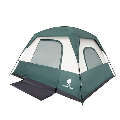 

8 personer Telt Familie Camping Telt Udendørs Vandtæt UV Solbeskyttelse Vindtæt Stang camping telt 2000-3000 mm til Fiskeri Klatring Strand Polyester 305275198 cm