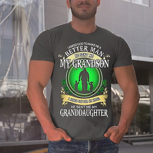 

Herre T skjorte Grafiske T-skjorter Kul skjorte Bokstaver Grafiske trykk Skygge Crew-hals Varm stempling Gate Feriereise Kort Erme Trykt mønster Klær Designer Grunnleggende Moderne Moderne