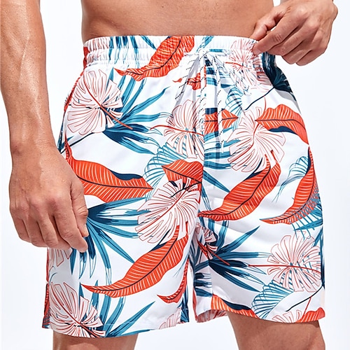 

Per uomo Boxer da surf Pantaloncini da mare Boxer da mare Pantaloncini estivi Pantaloncini da spiaggia A cordoncino con fodera in rete Vita elastica A foglia Piante Stampe astratte Asciugatura rapida