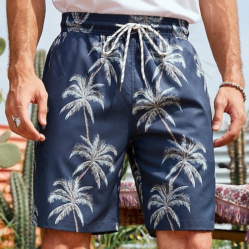 

Per uomo Boxer da surf Pantaloncini da mare Boxer da mare Pantaloncini estivi Pantaloncini da spiaggia A cordoncino con fodera in rete Vita elastica Albero di cocco Stampe astratte Asciugatura rapida