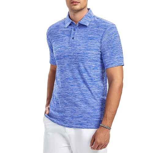 

Herre Sport Polo Golf skjorte Virksomhet Avslappet Ribbet polokrage Klassisk Kortermet Kontor عادي Knapp Sommer Svart Mørkerød Rosa Vin Rød Navyblå Sport Polo