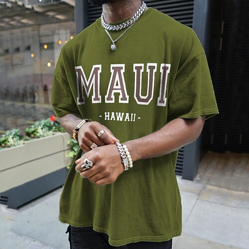 

Per uomo maglietta Camicia oversize Alfabetico Girocollo Esterno Sport Maniche corte Stampa Abbigliamento Di tendenza Streetwear Casual quotidiano