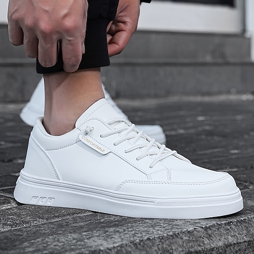 

Per uomo Scarpe da ginnastica Per sport Informale Esterno Giornaliero Corsa PU Bianco Primavera Autunno