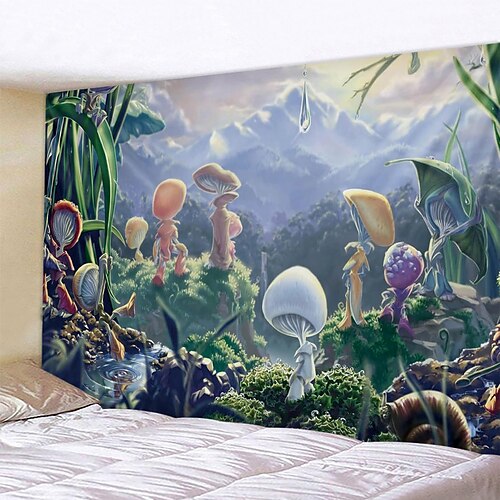 

trippy pilz hängende wandteppiche große wandteppiche wanddekor fotografie hintergrund decke vorhang hause schlafzimmer wohnzimmer dekoration