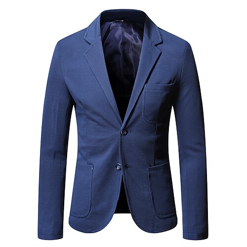 

Per uomo Di tendenza Giacca Blazer Standard Taglio sartoriale Tinta unita Monopetto a due bottoni Blu scuro 2023